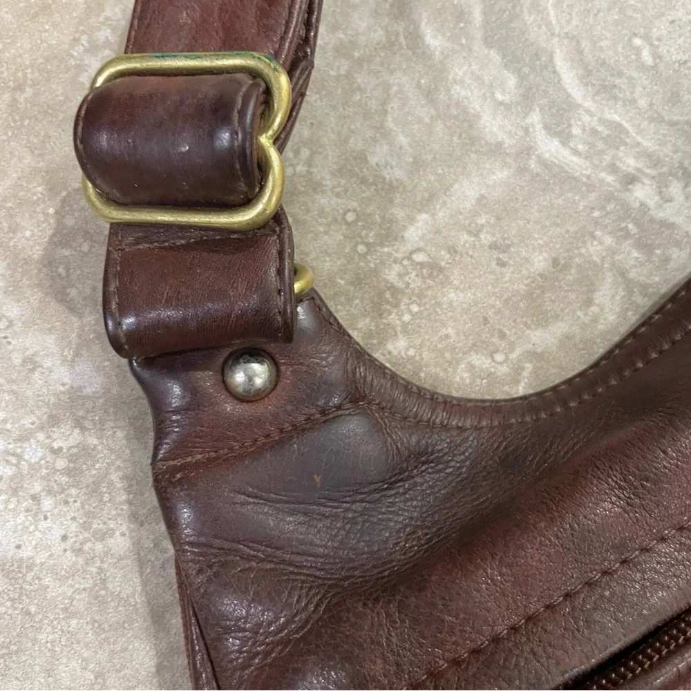 Coronado Brown Leather Hobo Bag‎